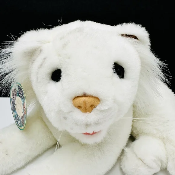 VTG Kellytoy Jungle Fantasies White Tiger Original Tag Plush Stuffed Animal 13” - Picture 2 of 10